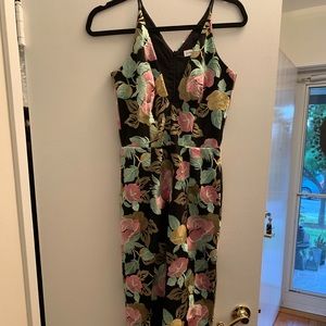 Black embroidered cocktail dress